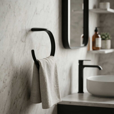 System Dorado Halka Havluluk Siyah Renk (BA1020 005 AL6) - System Banyo