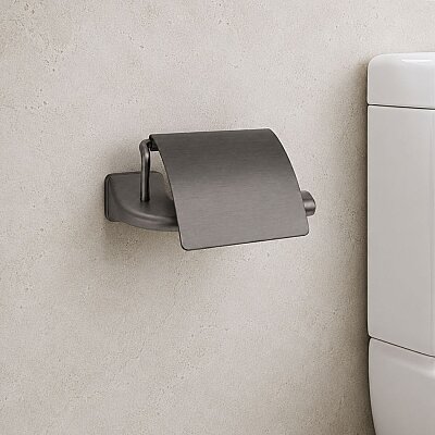 System Dorado Kapaklı Tuvalet Kağıtlığı Antrasit (BA1020 010 BBN) - System Banyo (1)