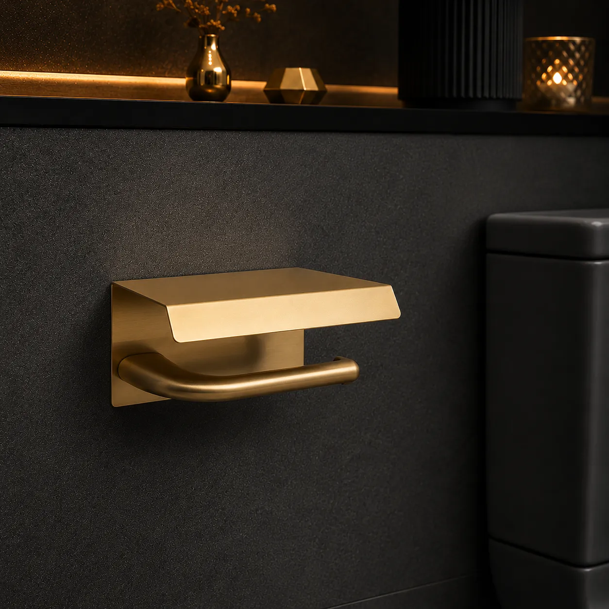 System Dorado Kapaklı Tuvalet Kağıtlığı Gold Branch Renk (BA1020 011 GB) - 1