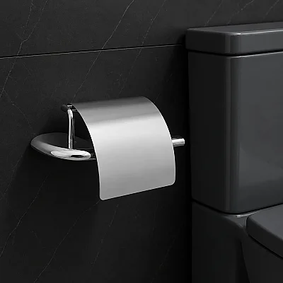 System Dorado Kapaklı Tuvalet Kağıtlığı Krom Renk (BA1020 010 CR) - 2