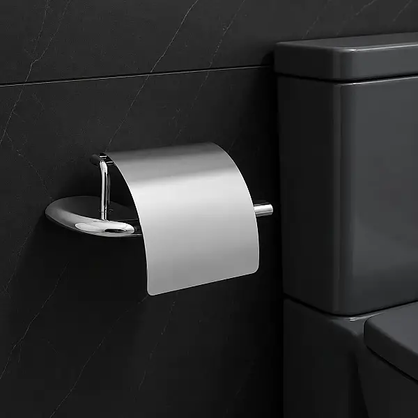 System Dorado Kapaklı Tuvalet Kağıtlığı Krom Renk (BA1020 010 CR) - 2