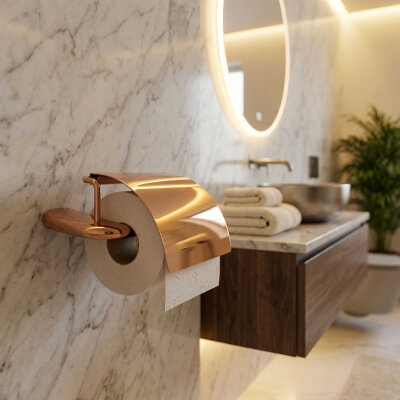 System Dorado Kapaklı Tuvalet Kağıtlığı Rose Renk (BA1020 010 RS) - System Banyo