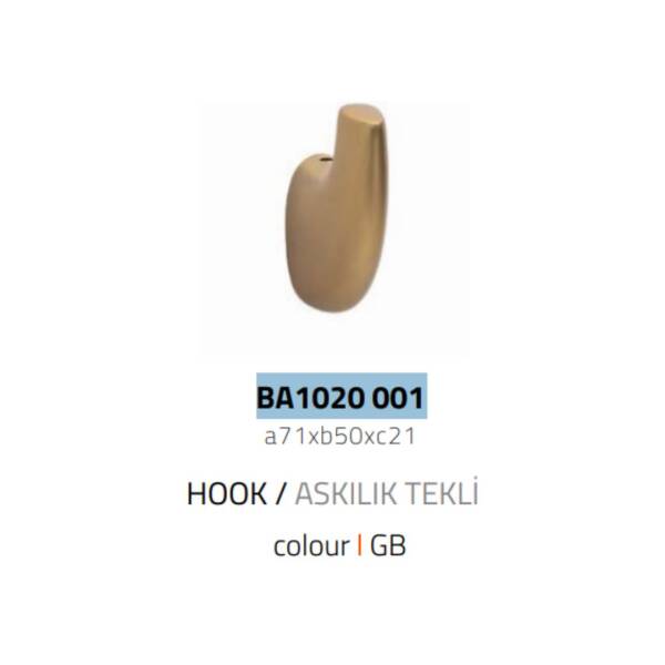 System Dorado Tekli Askılık Gold Branch Renk (BA1020 001 GB) - 3
