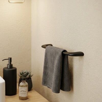 System Dorado Uzun Havluluk Siyah Renk (BA1020 004 AL6) - System Banyo