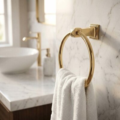System Dorik Halka Havluluk Gold Renk (BA1036 005 GL) - System Banyo