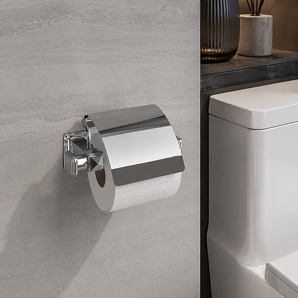 System Dorik Kapaklı Tuvalet Kağıtlığı Krom Renk (BA1036 010 CR) - 3
