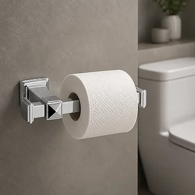 System Dorik Tuvalet Kağıtlığı Krom Renk (BA1036 002 CR) - System Banyo (1)