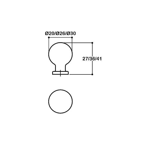 System Düğme Mobilya Kulbu Antik Sarı Renk 26mm (SY1465 0026 AL6) - 2
