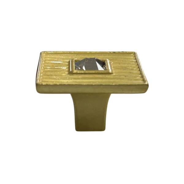 System Düğme Mobilya Kulbu Mat Altın Swarovski Taşlı 8mm Kulp Seri Sonu (SY4412 0008 GLM-SW2) - 2