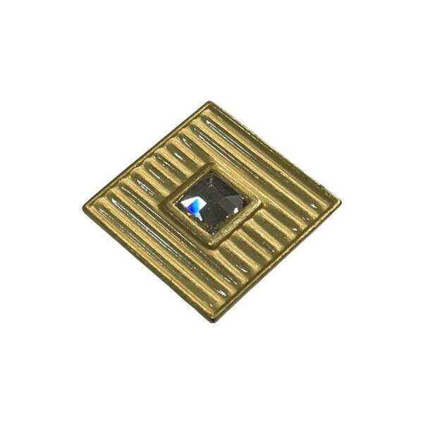 System Düğme Mobilya Kulbu Mat Altın Swarovski Taşlı 8mm Kulp Seri Sonu (SY4412 0008 GLM-SW2) - 3