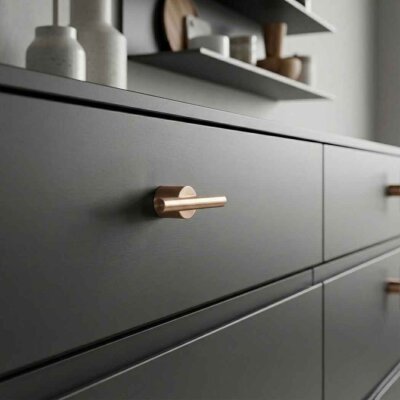 System Düğme Mobilya Kulbu Rose Renk 16mm Kulp (SY7415 0016 RS-RS) - System