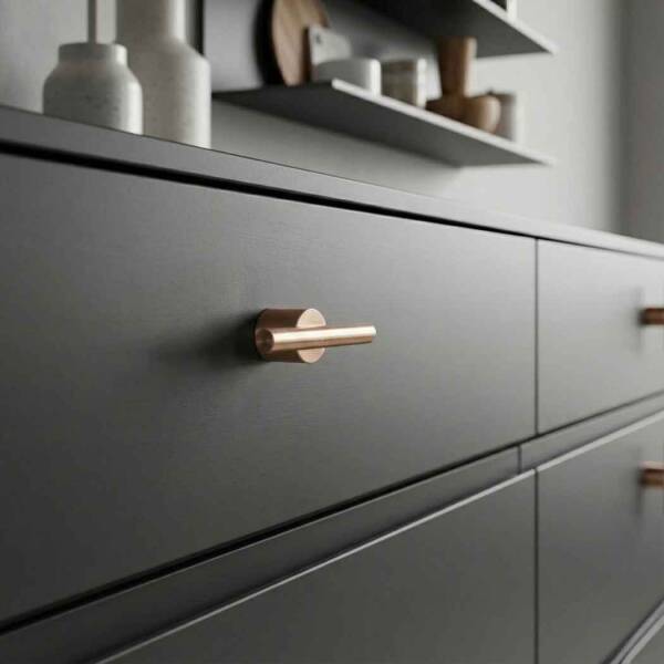 System Düğme Mobilya Kulbu Rose Renk 16mm Kulp (SY7415 0016 RS-RS) - 1