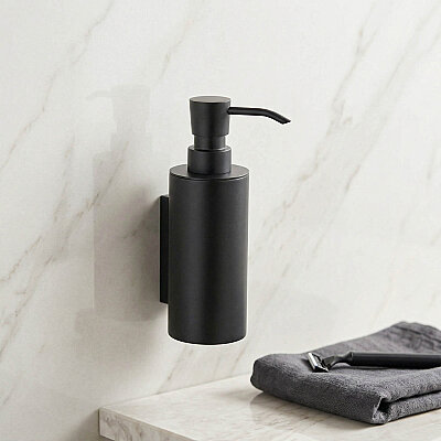 System Duvara Monte Sıvı Sabunluk Siyah Renk (BA1016 006 AL6) - System Banyo