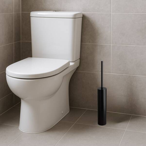 System Duvara Monte Tuvalet Fırçalığı Siyah Renk (BA10016 001009 AL6) - 1