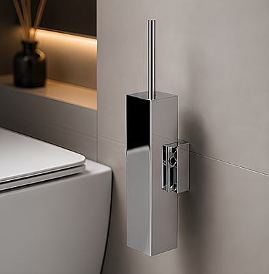 System Klozet Fırçası Krom Renk 426X72X60 Mm (BA1015 009 CR) - System Banyo