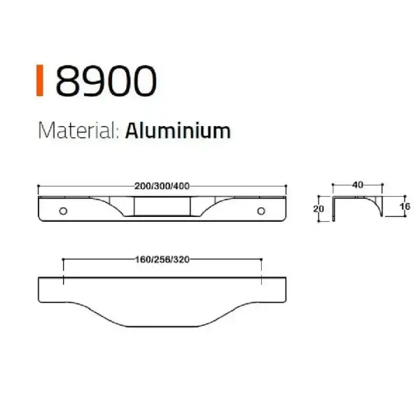 System Mobilya Kulbu Siyah Renk 320mm Kulp (SY8900 0320 AL6) - 3