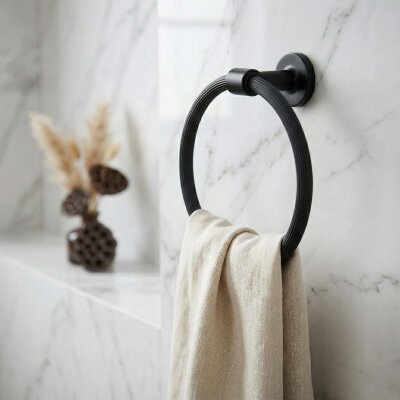 System Ezel Halka Havluluk Siyah (BA1031 005 AL6) - System Banyo