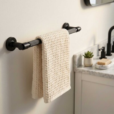 System Ezel Uzun Havluluk Siyah (BA1031 014 AL6) - System Banyo