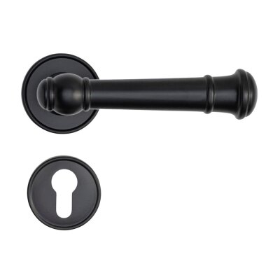 System Figaro Rozetli Kapı Kolu Siyah (HA235RO14 AL6) - 4