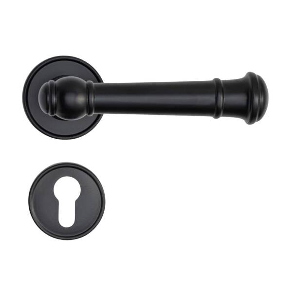 System Figaro Rozetli Kapı Kolu Siyah (HA235RO14 AL6) - 4