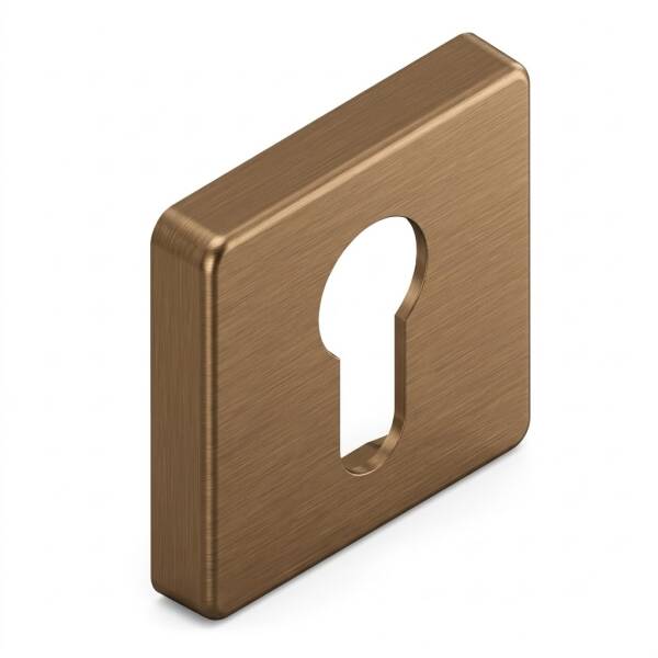 System Fırçalı Bronz Yale Tipi Rozet (RO11Y ELX3) - 1