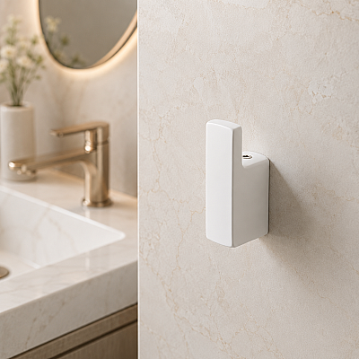 System Flat Tekli Askılık Beyaz Renk (BA1019 001 AL7) - System Banyo