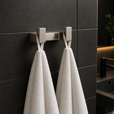 System Flat İkili Askılık Saten / Inox Renk (BA1019 012 NBM) - 1