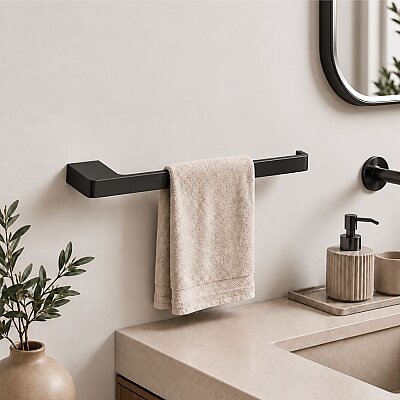 System Flat Kağıt Havluluk Siyah Renk (BA1019 003 AL6) - System Banyo