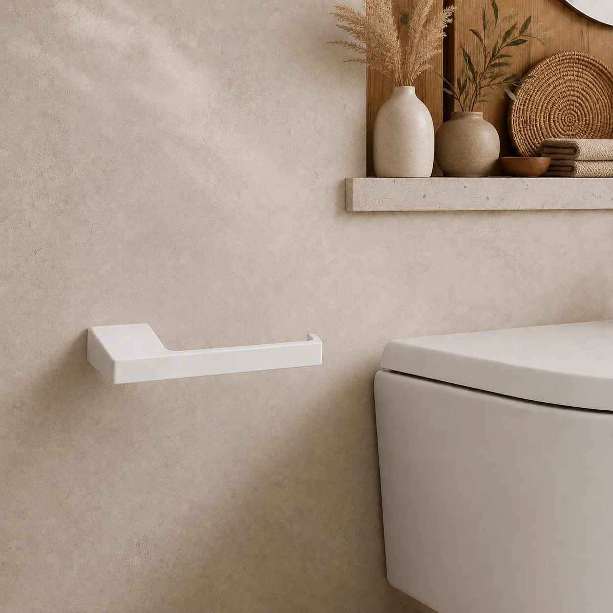 System Flat Tuvalet Kağıtlığı Beyaz Renk (BA1019 002 AL7) - 1