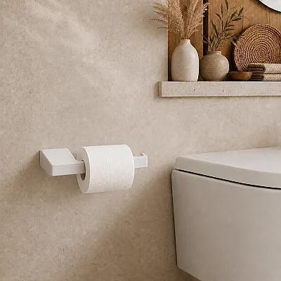 System Flat Tuvalet Kağıtlığı Beyaz Renk (BA1019 002 AL7) - System Banyo (1)