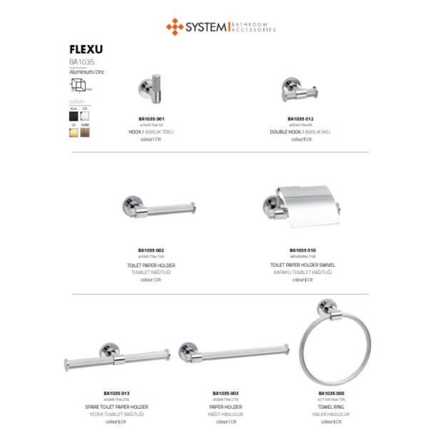 System Flexu İkili Askılık Krom Renk (BA1035 012 CR) - 2