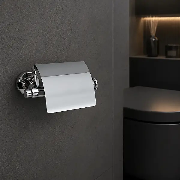 System Flexu Kapaklı Tuvalet Kağıtlığı Krom Renk (BA1035 010 CR) - 1