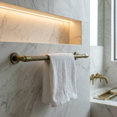 System Flexu Uzun Havluluk Antik Sarı Renk 45cm (BA1035 004 ABM) - System Banyo