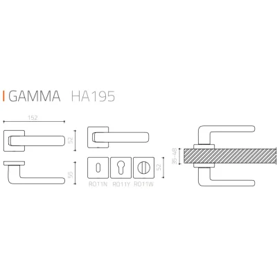 System Gamma Kapı Kolu Krom Renk (HA195RO11 CR) - 2