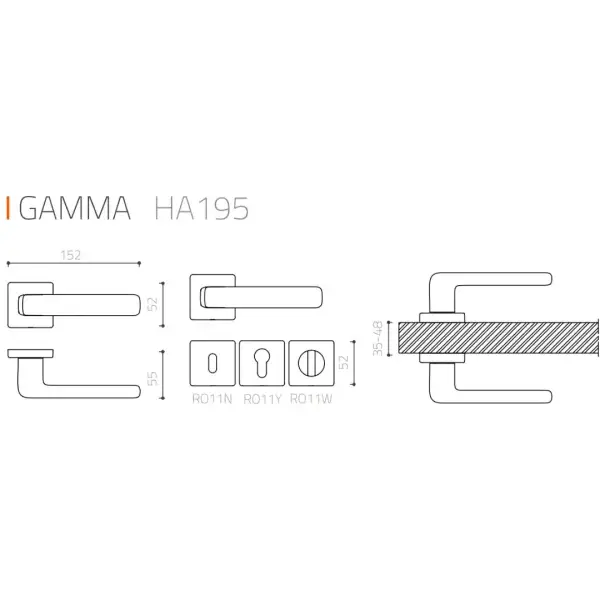 System Gamma Kapı Kolu Krom Renk (HA195RO11 CR) - 2