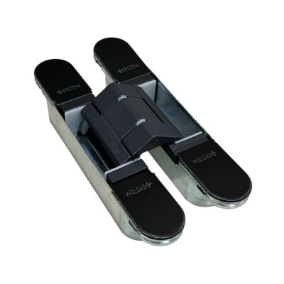 System Gizli Menteşe Siyah Renk 128x22mm 60kg (HG105HT01 AL6) - 2