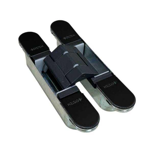System Gizli Menteşe Siyah Renk 128x22mm 60kg (HG105HT01 AL6) - 2