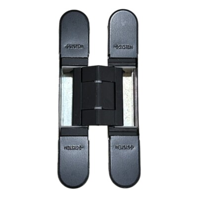 System Gizli Menteşe Siyah Renk 128x22mm 60kg (HG105HT01 AL6) - 1
