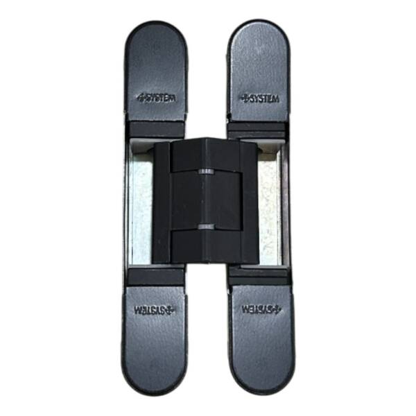 System Gizli Menteşe Siyah Renk 128x22mm 60kg (HG105HT01 AL6) - 1