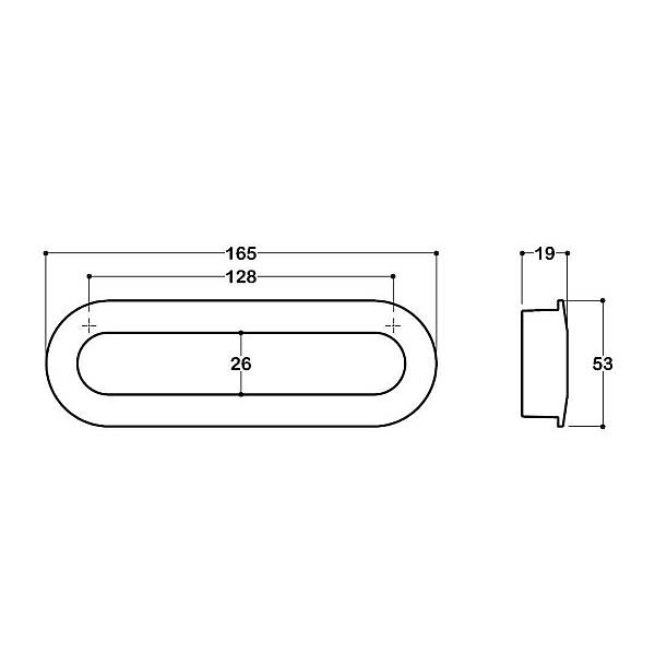 System Gömme Mobilya Kulbu Saten 128mm Kulp (SY7471 0128 NBM) - 2