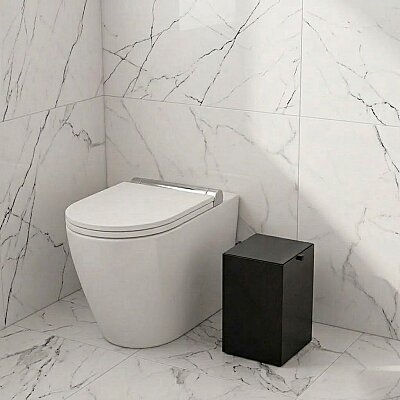 System Siyah Çöp Kovası 4 Lt Siyah Renk (BA4042 033 AL6-AL6) - System Banyo