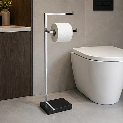 System Hareketli Wc Set Krom/Siyah (BA4008 051 CR) - System Banyo (1)