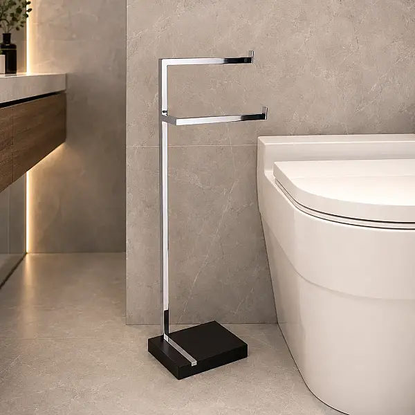 System Hareketli Wc Set Krom/Siyah (BA4008 051 CR) - 1