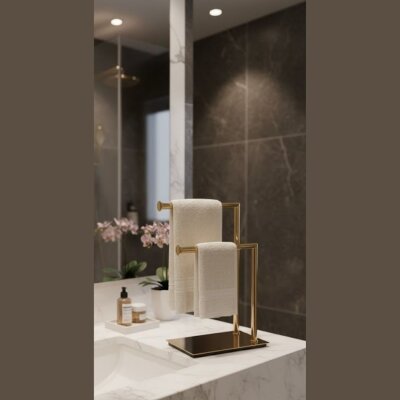 System Hareketli Havluluk Gold Renk (BA4002 054 GL) - System Banyo
