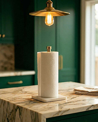 System Banyo Tezgah Üstü Hareketli Havluluk Beyaz-Gold Renk (BA4016 053 R1-GL) - System Banyo