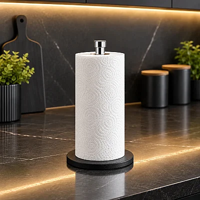 System Hareketli Havluluk Siyah/Krom Renk (BA4017 053 R2-CR) - System Banyo (1)