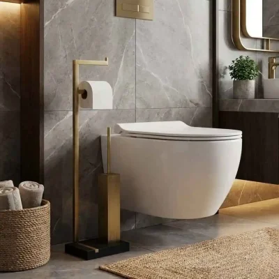 System Hareketli Wc Set Antik Renk (BA4008 050 ABM) - 1