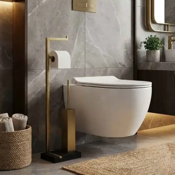 System Hareketli Wc Set Antik Renk (BA4008 050 ABM) - 1