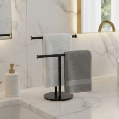 System Hareketli Havluluk Siyah Renk (BA4001 055 AL6) - System Banyo