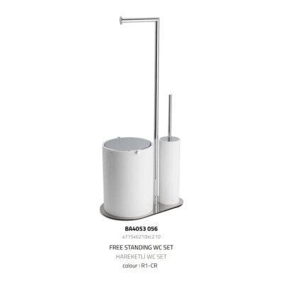 System Hareketli Wc Set Beyaz/Krom Renk (BA4053 056 R1-CR) - 3